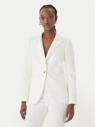 Rinascimento Marynarka CFC0128640003 Biały Regular Fit. Białe marynarki i żakiety Rinascimento, xl, bez wzorów, z syntetyku. Za 699.99 zł.