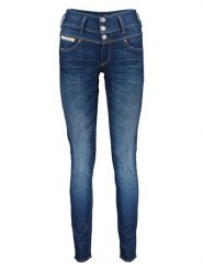 Herrlicher Dżinsy - Skinny fit - w kolorze granatowym rozmiar: W24/L32. Niebieskie jeansy Herrlicher, l, z aplikacjami. Za 184.89 zł.