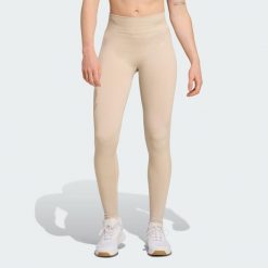 Legginsy Workout Essentials Full-Length Knit. Brązowe legginsy Adidas, s, bez wzorów. Za 199.00 zł.