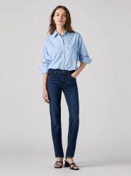 Levi's Dżinsy - Slim fit - w kolorze granatowym rozmiar: W28/L30. Niebieskie jeansy Levi's®, l, z aplikacjami, z podwyższonym stanem. Za 146.45 zł.