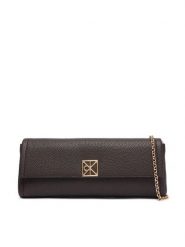 Calvin Klein Torebka Emblem Hw Pebble Clutch LV04F3740G Brązowy. Brązowe torebki klasyczne Calvin Klein, bez wzorów, ze skóry, bez dodatków. Za 489.99 zł.