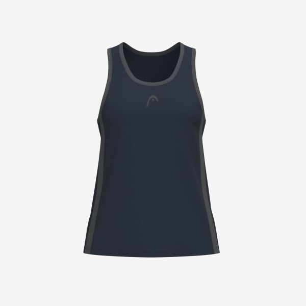 CLUB 25 Tank Top Girls. Niebieskie topy Head, bez wzorów, z meshu, bez kołnierzyka, bez ramiączek. W wyprzedaży za 135.00 zł.