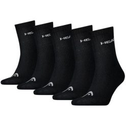 Skarpetki Sportowe Krótkie 5-Pack 35-38 Wygodne i Oddychające. Czarne skarpety Head, bez wzorów, z bawełny. Za 98.99 zł.