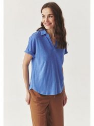 TATUUM Koszulka "Ambra" w kolorze niebieskim rozmiar: M. Niebieskie bluzki Tatuum, m, bez wzorów, bez kołnierzyka, bez ramiączek. Za 101.45 zł.