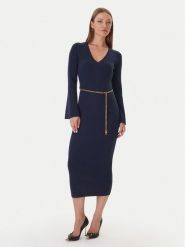 MICHAEL Michael Kors Sukienka dzianinowa MF5835G4VR Granatowy Slim Fit. Niebieskie sukienki MICHAEL Michael Kors, xl, bez wzorów, z dzianiny, bez kołnierzyka, bez ramiączek. Za 1,539.00 zł.