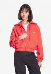 Bluza sportowa damska Prosto Bomb z kapturem. Czerwone bluzy Prosto, m, z aplikacjami, z bawełny, z kapturem. Za 210.99 zł.
