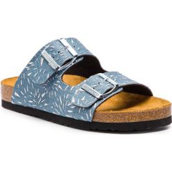Klapki DR. BRINKMANN - 701286 Jeans 5. Niebieskie klapki Dr. Brinkmann, bez wzorów, z jeansu, bez obcasa. W wyprzedaży za 109.00 zł.