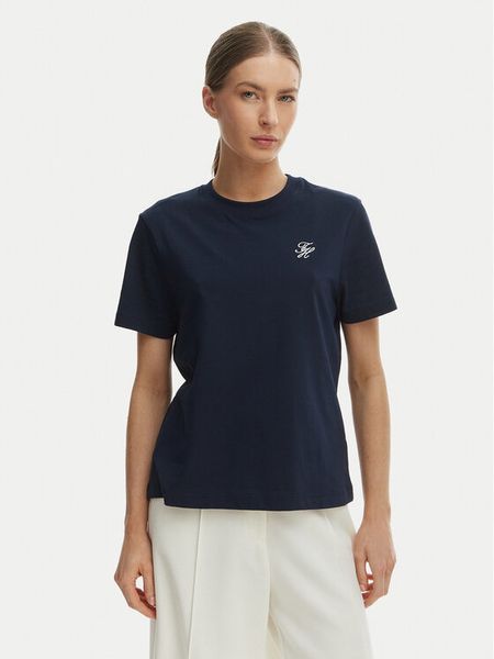 Tommy Hilfiger T-Shirt WW0WW48699 Granatowy Regular Fit. Niebieskie t-shirty TOMMY HILFIGER, xs, bez wzorów, z bawełny, bez kołnierzyka, bez ramiączek. Za 113.99 zł.