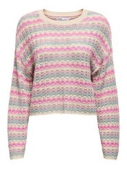 ONLY Sweter w kolorze beżowo-różowym rozmiar: L. Brązowe swetry Only, l, bez wzorów, bez ramiączek. Za 118.84 zł.