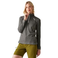 Bluza Polarowa Damska Montes Suwak Do Połowy. Szare bluzy Regatta, xl, bez wzorów, z materiału, bez kaptura. Za 94.99 zł.