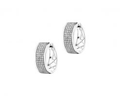Kolczyki z białego złota z diamentami - koła - 0,33 ct - próba 585. Białe kolczyki Apart, z diamentem, złote. Za 5,790.00 zł.