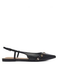 Guess Baleriny FLPDOR LEA05 Czarny. Czarne baleriny Guess, z aplikacjami, ze skóry, bez obcasa. Za 589.99 zł.