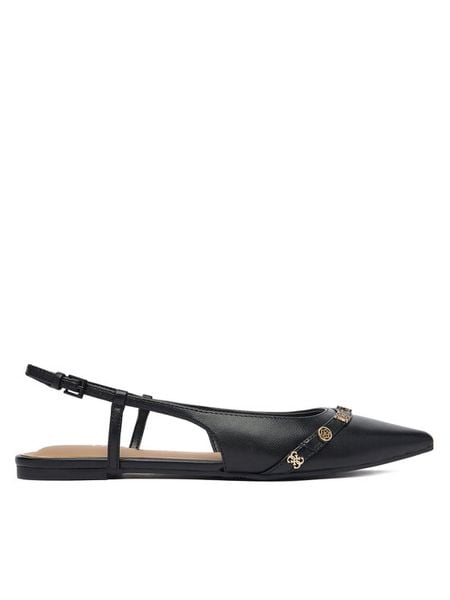 Guess Baleriny FLPDOR LEA05 Czarny. Czarne baleriny Guess, z aplikacjami, ze skóry, bez obcasa. Za 589.99 zł.