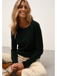Just Cashmere Kaszmirowy sweter "Vivian" w kolorze ciemnozielonym rozmiar: M. Zielone swetry Just Cashmere, m, bez wzorów, z kaszmiru, bez ramiączek. Za 305.20 zł.