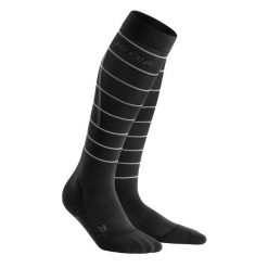 Skarpety kompresyjne damskie sportowe CEP Reflective wysokie. Czarne skarpety CEP, bez wzorów. Za 209.00 zł.