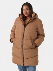 Vero Moda Curve Płaszcz zimowy 10297304 Brązowy Regular Fit. Brązowe płaszcze Vero Moda Curve, na zimę, bez wzorów, z syntetyku, bez kaptura. Za 289.99 zł.