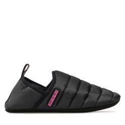 Kapcie Napapijri. Czarne obuwie domowe Napapijri, bez wzorów, bez zapięcia. Za 179.99 zł.