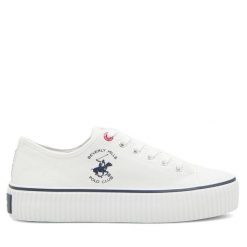 Trampki Beverly Hills Polo Club. Białe trampki Beverly Hills Polo Club, bez wzorów, bez zapięcia. Za 149.99 zł.