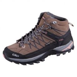 Damskie buty trekkingowe CMP Rigel Waterproof. Brązowe obuwie sportowe CMP, z materiału. Za 449.99 zł.