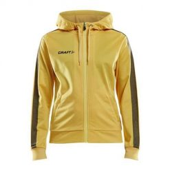 Bluza sportowa damska Craft Fullzip Pro Control. Żółte bluzy Craft, m, bez wzorów, z kapturem. W wyprzedaży za 215.30 zł.
