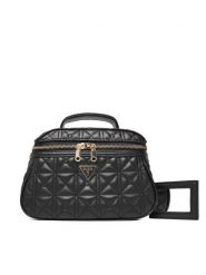 Guess Kosmetyczka PW7567 P6261 Czarny. Czarne kufry i kosmetyczki Guess, z aplikacjami, ze skóry, bez dodatków. Za 215.99 zł.