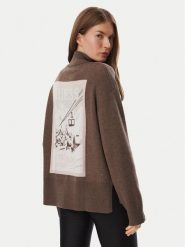 Guess Sweter V6BR12 Z1673 Brązowy Regular Fit. Brązowe swetry Guess, s, z aplikacjami, z syntetyku, bez ramiączek. Za 394.99 zł.