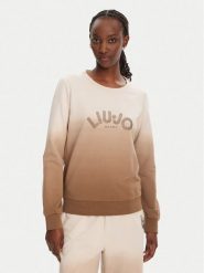 Liu Jo Sport Bluza TA5114 FS090 Beżowy Regular Fit. Brązowe bluzy Liu Jo Sport, xs, bez wzorów, z bawełny, bez kaptura. Za 419.99 zł.