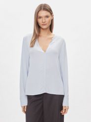 Tommy Hilfiger Bluzka WW0WW40529 Błękitny Relaxed Fit. Niebieskie bluzki TOMMY HILFIGER, bez wzorów, z wiskozy, bez kołnierzyka, bez ramiączek. Za 379.99 zł.