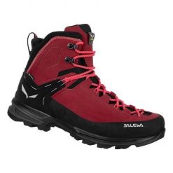 Buty trekkingowe damskie Salewa Mtn Trainer 2 Mid Gtx. Czerwone trekkingi Salewa, z materiału, trekkingowe. Za 1,113.50 zł.