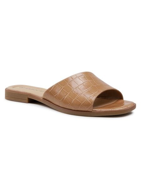 Lasocki Klapki WI16-MENA-01 Beżowy. Brązowe klapki Lasocki, bez wzorów, ze skóry, bez obcasa. Za 57.99 zł.