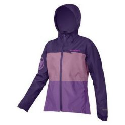 Kurtka rowerowa damska Endura Singletrack II Waterproof bramble. Czerwone kurtki sportowe ENDURA, bez wzorów, bez kaptura, rowerowe. Za 629.99 zł.