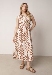 Beżowa Pudełkowa Sukienka Wiskozowa Bez Rękawów z Wiązanym Paskiem Fontalin. Brązowe sukienki Born2be, do pracy, l, bez wzorów, z tkaniny, biznesowe, bez kołnierzyka, bez ramiączek, maxi, dopasowane. Za 89.99 zł.