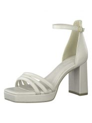 Marco Tozzi Sandały w kolorze kremowym rozmiar: 39. Brązowe sandały Marco Tozzi, bez wzorów, z otwartym noskiem, bez obcasa, na koturnie, bez zapięcia. Za 85.75 zł.