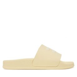 Klapki Elisabetta Franchi. Żółte klapki Elisabetta Franchi, bez wzorów, bez obcasa. Za 289.99 zł.