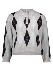 ONLY Sweter w kolorze szaro-czarnym rozmiar: XL. Czarne swetry Only, s, bez wzorów, z materiału, bez ramiączek. Za 87.40 zł.