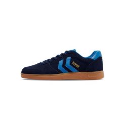 Buty halowe Hummel Perfekt CL. Niebieskie obuwie sportowe Hummel, bez zapięcia, do piłki ręcznej. Za 270.00 zł.