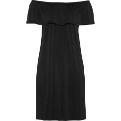 Sukienka shirtowa bonprix czarny. Czarne sukienki bonprix, bez wzorów, bez kołnierzyka, bez ramiączek. Za 89.99 zł.