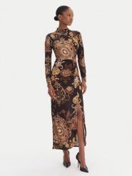 Rinascimento Sukienka koktajlowa CFC0020154002 Czarny Slim Fit. Czarne sukienki Rinascimento, l, bez wzorów, z syntetyku, wizytowe, bez kołnierzyka, bez ramiączek. Za 409.99 zł.