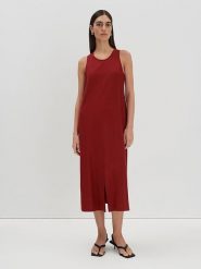 Someday Sukienka w kolorze ceglanym rozmiar: 42. Czerwone sukienki someday., bez wzorów, bez kołnierzyka, bez ramiączek, midi. Za 189.29 zł.