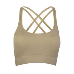 Stanik Fitness BeShaped Gym Queen Bezszwowy. Brązowe biustonosze BESHAPED, bez wzorów, z nylonu. W wyprzedaży za 152.15 zł.