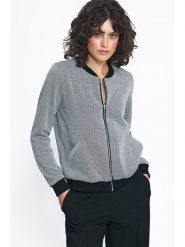 Nife Kardigan w kolorze czarno-białym rozmiar: 40. Białe kardigany Nife, bez wzorów. Za 152.98 zł.