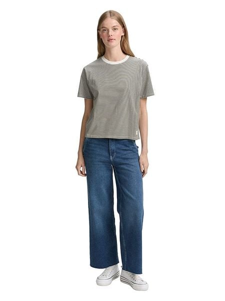 Tom Tailor Koszulka w kolorze khaki rozmiar: XS. Brązowe bluzki Tom Tailor, xs, bez wzorów, z bawełny, bez kołnierzyka, bez ramiączek. Za 73.95 zł.