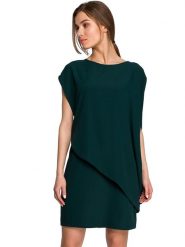 Stylove Sukienka w kolorze ciemnozielonym rozmiar: M. Zielone sukienki Stylove, na co dzień, m, bez wzorów, bez kołnierzyka, bez ramiączek, mini, proste. Za 286.45 zł.