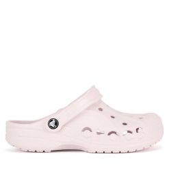 Klapki Crocs. Czerwone klapki Crocs, bez wzorów, bez obcasa. Za 199.99 zł.
