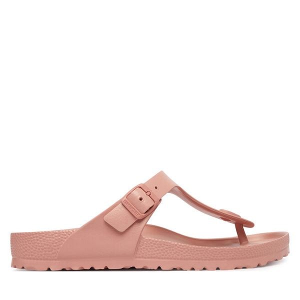 Japonki Birkenstock. Czerwone klapki Birkenstock, bez wzorów, bez obcasa. Za 209.99 zł.