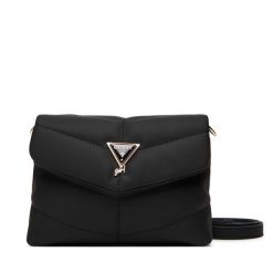 Torebka Guess. Czarne listonoszki Guess, z aplikacjami, bez dodatków. Za 269.99 zł.