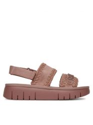 Roxy Sandały HY62277-1 Różowy. Czerwone sandały Roxy, bez wzorów, z materiału, bez obcasa, na płaskiej podeszwie, bez zapięcia. Za 199.99 zł.