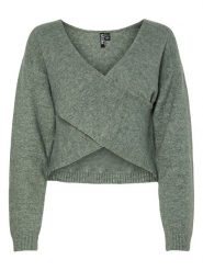 Pieces Sweter w kolorze zielonym rozmiar: XS. Zielone swetry Pieces, xs, bez wzorów, bez ramiączek. Za 96.37 zł.