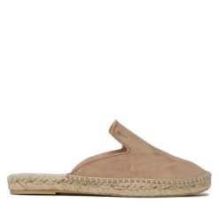 Espadryle Manebi. Brązowe espadryle Manebi, bez wzorów, bez obcasa, bez zapięcia. Za 379.99 zł.
