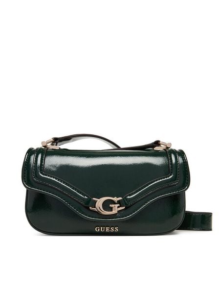 Guess Torebka Dea Mini HWTG79 93790 Zielony. Zielone listonoszki Guess, z aplikacjami, ze skóry, bez dodatków. Za 309.99 zł.